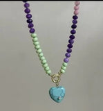 Phatbird Creative Fashion Women Horse Coin Pendant Charm Necklace Handmade Rope Knot Malachite