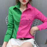 Smart Vibrant long Sleeves Colour Block Shirt