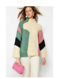 Phatbird Colour Blocked Turtleneck Sweater