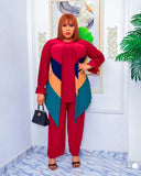 Coral Multi Coloured Chevron with Matching Trousers