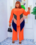 Coral Multi Coloured Chevron with Matching Trousers