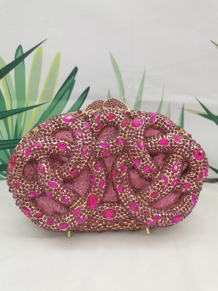 Pink Crystal Clutch