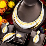 Bi-Colour Knots Necklace with Earrings