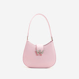White Half Moon Underarm Shoulder Bag