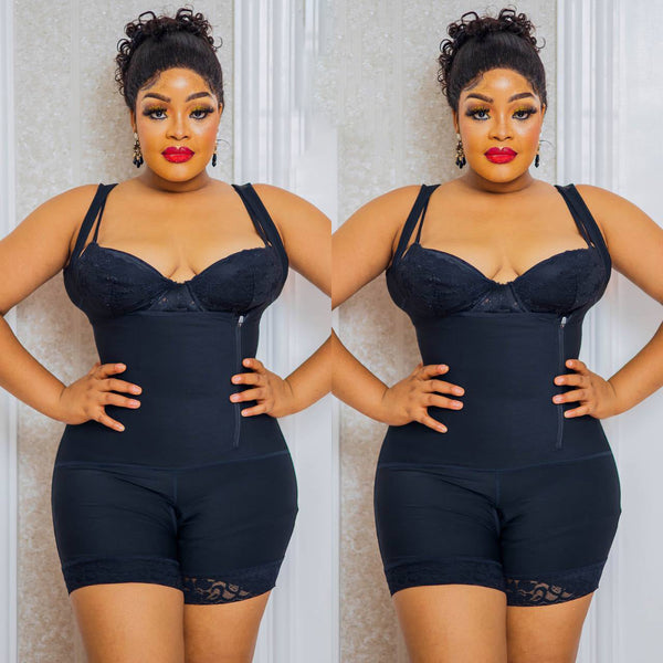 Faja Bodysuit Invisible Booty Shaper Mid Length Slimming Lace