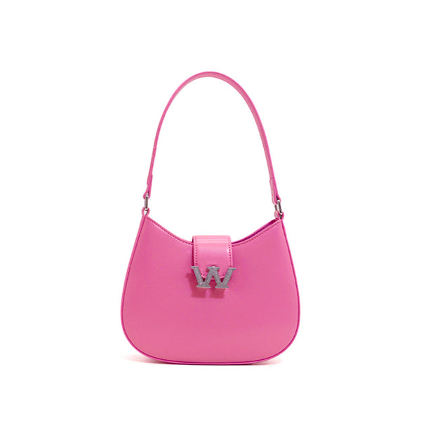 Pink Half Moon Underarm Shoulder Bag
