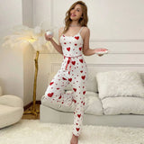 Phatbird Heart Print Pajama Set