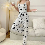 Phatbird Heart Print Pajama Set