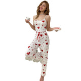 Phatbird Heart Print Pajama Set