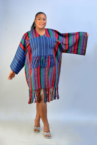 JUBILEE Princess Tassel Aso Oke dress