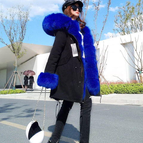 Phatbird Luxe Fox Fur Collar Parka