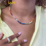 Round Heart Shaped Colourful Necklace