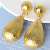 Sunny Jewelry Fashion Copper 18K Gold Plated Scrub Drop Dangle Earrings For Women Daily Wear Party Wedding Gift Classic Ball Ear
