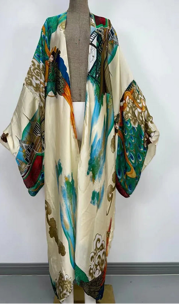 Afro Boho Batwing Kimono Maxi Holiday