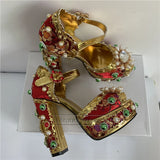 Phatbird Elegance: Crystal Blossom Bridal Heels