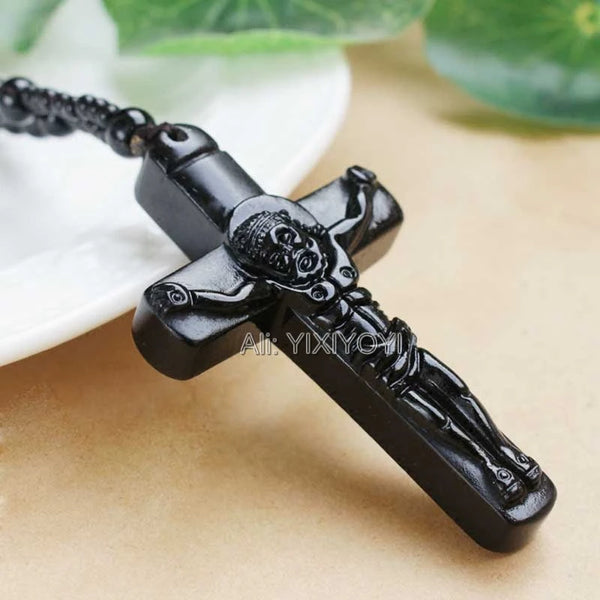 Phatbird Cross Pendant + Beads Necklace