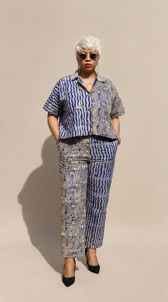 Jubilee Batik cropped top and Trousers set