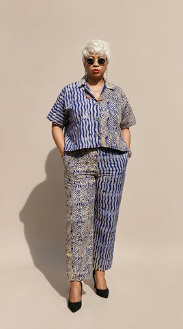 Jubilee Batik cropped top and Trousers set