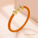 Phatbird Moonlight Cheetah Braided Leather Bracelet
