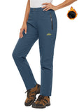 Blue Grey Fleece Lined Ski Pants