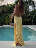 Phatbird Halter Split Maxi Dress – Phatbird – view 2