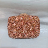 Phatbird Rose gold Rhinestone Clutch Bag