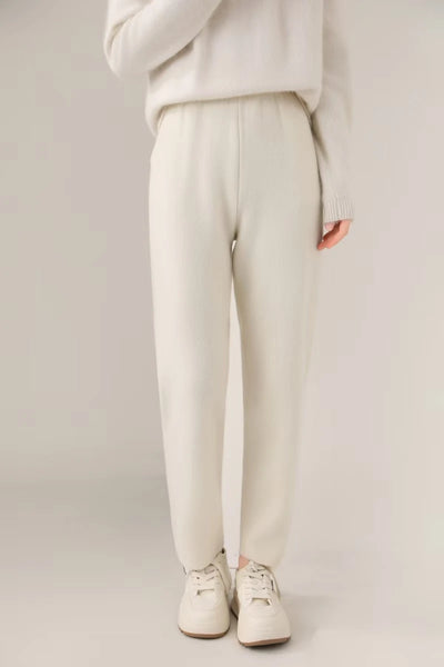 Wool autumn and winter high waisted small leg pants