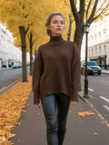 Phatbird Velvet-Touch Ruched Mock Neck Sweater