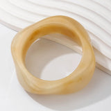 Phatbird Coffee Resin Geometric Wide Cuff Bangle