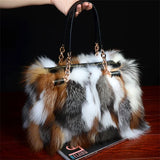 Designer Luxury Soft Fox Hair Handbag