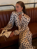 Phatbird Black Polka Dot Blouse & Skirt Set