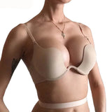 Multi Backless Plunge Half Cup Push Up Bras
