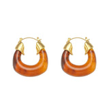 Chunky Acrylic Resin Hoop Earrings