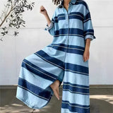 Phatbird Striped Denim-Look Wide-Leg Jumpsuit