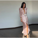 Phatbird Organza Floral Puff-Sleeve Maxi Gown