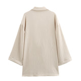 Autumn New Women's Clothing European And American Style Fashionable Wrinkled Suit Jacket Casual Pants Set