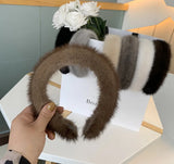 Luxury Real Mink Fur Headband