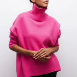 Phatbird Velvet-Touch Ruched Mock Neck Sweater