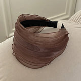 Phatbird Luxury Mesh Pleated Wide-Brimmed Headband