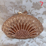 Phatbird Rose gold Rhinestone Clutch Bag