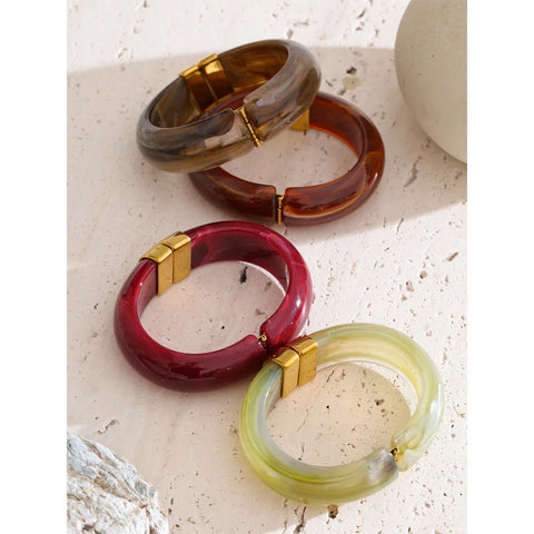 Phatbird Chunky Multicolor Acrylic Statement Bangle
