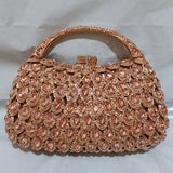 Phatbird Rose gold Rhinestone Clutch Bag