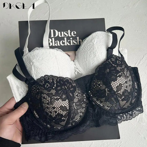 1/2 Cup Thick Padded Push Up Lace Plus Size Bra sets