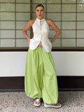 Phatbird cotton lantern wide leg trousers with elasticated waist - view 8