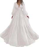 Tulle Princess V-Neck Gown