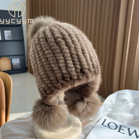 Luxury Mink Fur Beanie