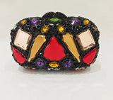 Phatbird Big Rhinestone Gem Clutch Purse
