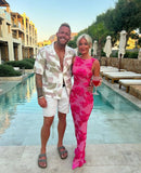 Sleeveless 3D Floral Embroidery Mesh Maxi Dress