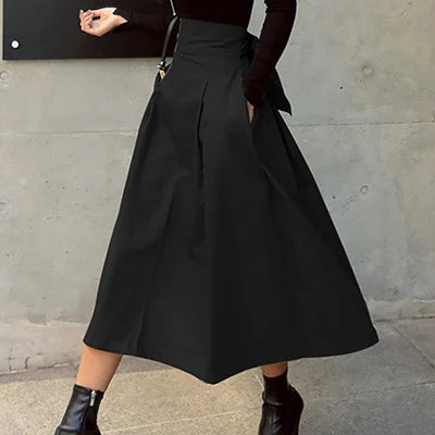 Black Korean Fashion Big Skirt