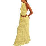 Sexy Backless Skirt Set